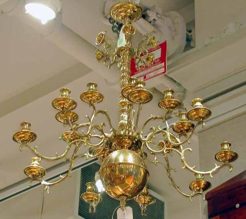 Lot image - Dutch Baroque Brass Twenty-Four Light Chandelier