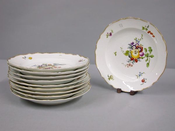 Lot image - Set of Ten Meissen Porcelain Dinner Plates