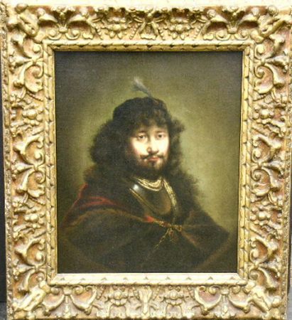 Lot image - Attributed to Thomas Worlige PORTRAIT OF A MAN WITH BEARD   Signed indistictl (lr) Oil on canvas 28 x 23 inches (71.1...