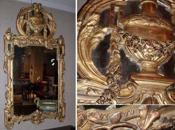 Lot image - Louis XVI Gilt-Wood Mirror
