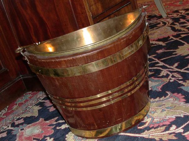 Lot image - George III Brass Bound Mahogany Bucket