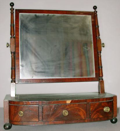 Lot image - William IV Mahogany Shaving Mirror