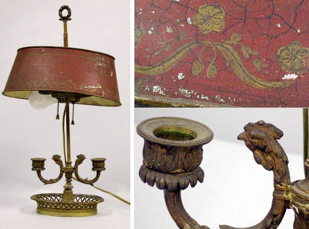 Lot image - Louis XVI Style Gilt-Metal Bouillotte Lamp