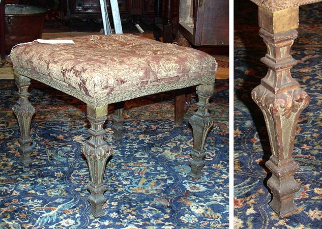 Lot image - Louis XVI Style Painted Stool