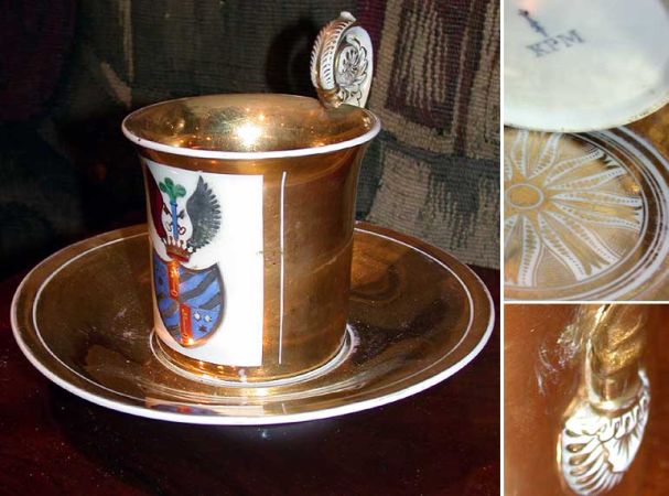 Lot image - Berlin Porcelain Cabinet Cup and Saucer