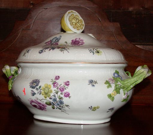 Lot image - German Porcelain Covered Tureen