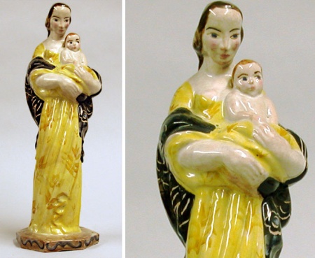 Lot image - Schemmel Type Pottery Figure of The Madonna