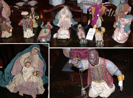 Lot image - Group of Creche Figures Approximately thirteen pieces.