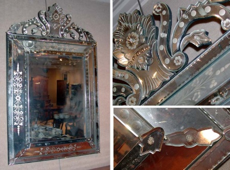 Lot image - Venetian Style Mirror Framed Mirror