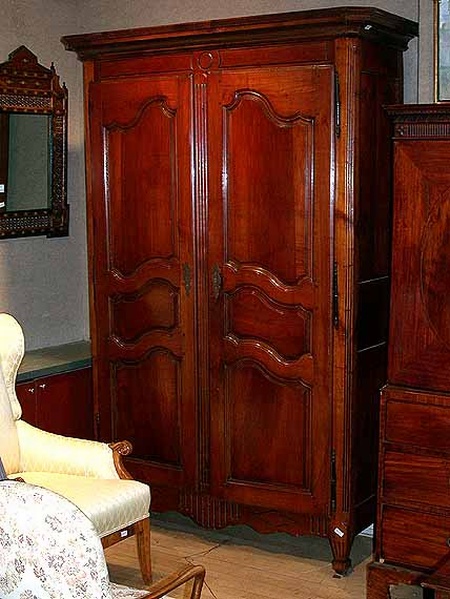 Lot image - Provincial Louis XV Fruitwood Armoire