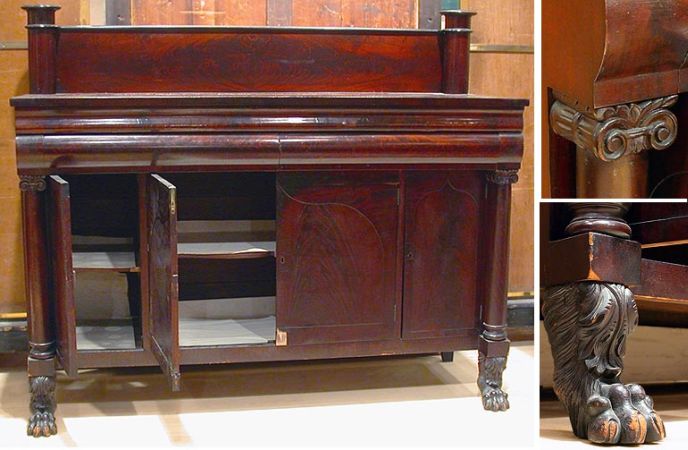 Lot image - Empire Style Mahogany Sideboard