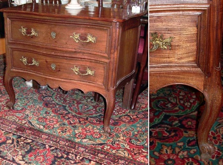 Lot image - Provincial Louis XV Style Walnut Commode