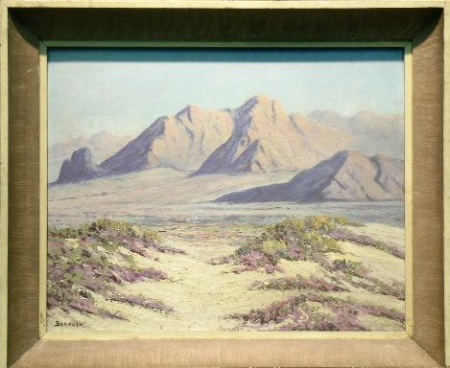 Lot image - Edward Carpenter Bearden American, 1919-1980 DESERT LANDSCAPE