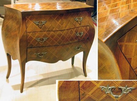 Lot image - Italian Rococo Style Parquetry Walnut Commode