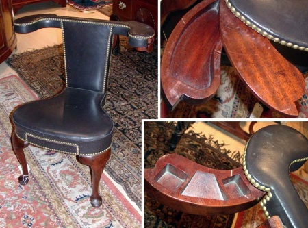 Lot image - George III Style Mahogany Cock Fighting Chair