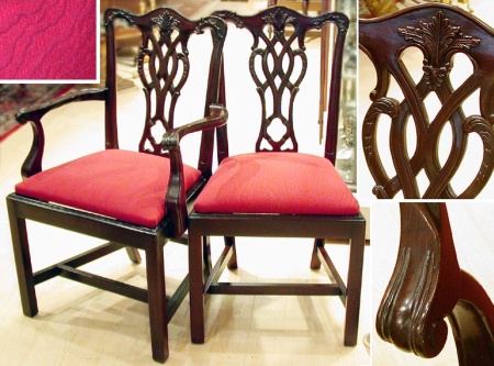 Lot image - Set of Ten George III Style Mahogany Chairs