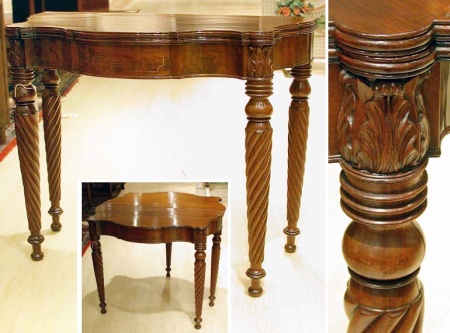 Lot image - Classical Mahogany Fold-Over Game Table
