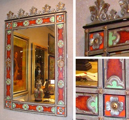 Lot image - Gothic Style Painted Mirror