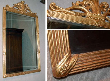 Lot image - Regency Style Gilt Decorated Mirror
