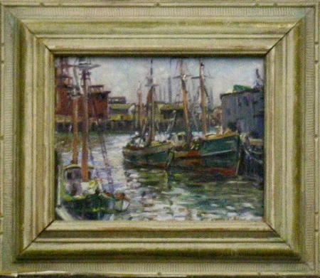 Lot image - Emily D. Anderson American, 20th century ITALIAN BOATS, ROCKPORT