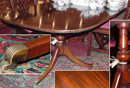 Lot image - Regency Style Mahogany Double-Pedestal Dining Table