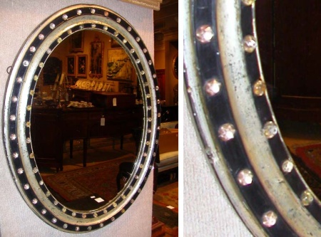 Lot image - Georgian Style Irish Part Ebonized Mirror