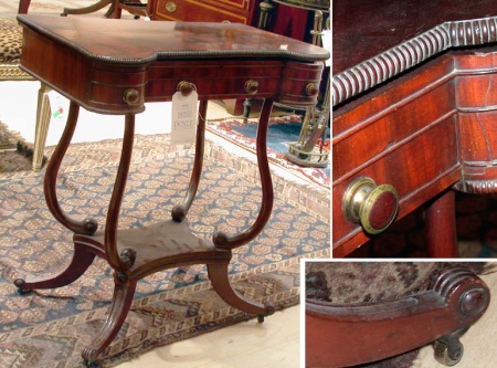 Lot image - Regency Style Mahogany Lift-Top Work Table