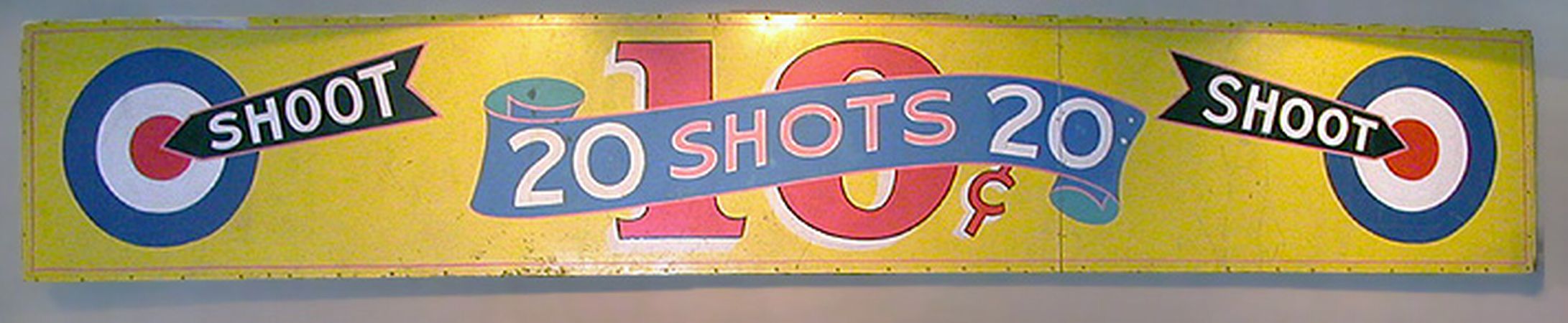 Lot image - Yellow Painted Arcade Sign