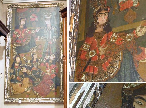 Lot image - Framed Indian Painted Panel
