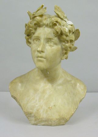 Lot image - Carved Marble Bust