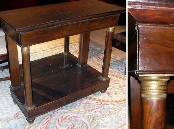 Lot image - Empire Style Mahogany Pier Console