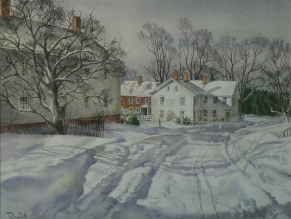 Lot image - Elmo Alfred Brule, Jr. (i) LENGTHENING SHADOWS, SHAKER VILLAGE, CANTERBURY, NEW HAMPSHIRE (ii) AMERICAN HOMES