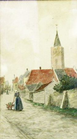 Lot image - Addison Thomas Millar American, 1860-1913 STREET IN NAARDEN