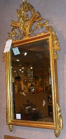 Lot image - Louis XVI Style Gilt Framed Mirror
