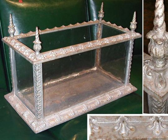 Lot image - Victorian Painted Metal and Glass Terrarium