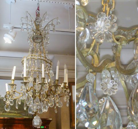 Lot image - Neoclassical Style Gilt-Bronze and Crystal Twelve-Light Chandelier