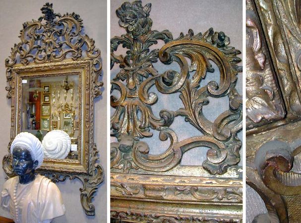 Lot image - Italian Rococo Style Gilt Framed Mirror