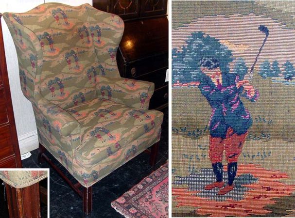 Lot image - Georgian Style Mahogany Wing Chair