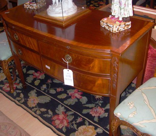 Lot image - Georgian Style Mahogany and Satinwood Banded Server