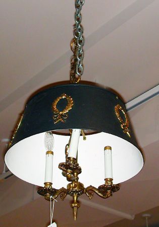 Lot image - Louis XVI Style Gilt-Metal Hall Light