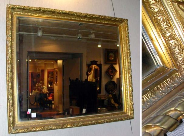 Lot image - Victorian Style Rectangular Gilt Mirror