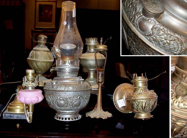 Lot image - Miscellaneous Group of Six Metal Light Fixtures