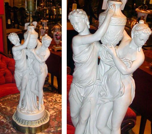Lot image - Parian Figure Group