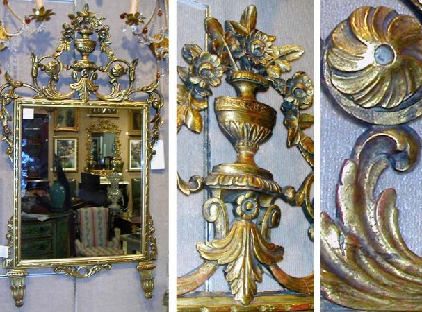 Lot image - Louis XVI Style Gilt Framed Mirror