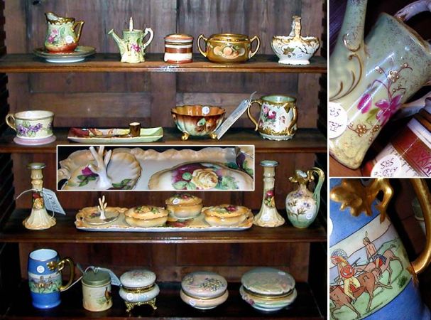 Lot image - Miscellaneous Group of Limoges Porcelain Cabinet Articles