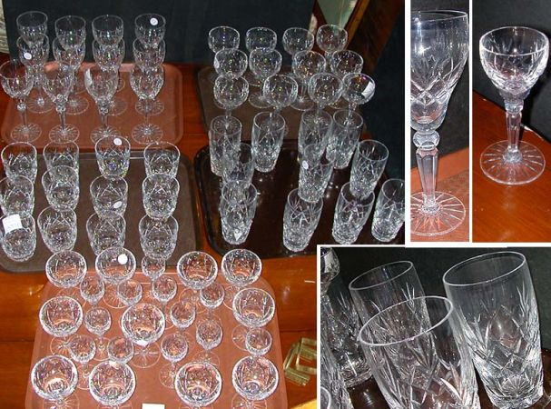 Lot image - Miscellaneous Group of Waterford Style Table Glassware