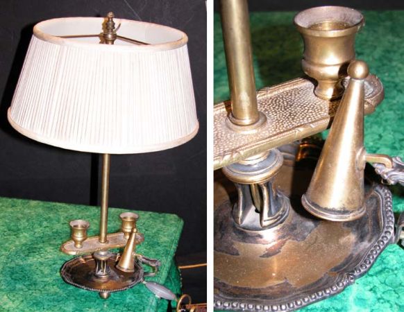 Lot image - Louis XVI Style Gilt-Metal Bouillotte Lamp