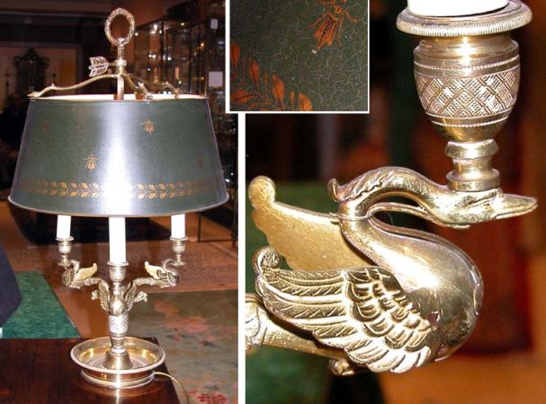 Lot image - Louis XVI Style Gilt-Metal Bouillotte Lamp