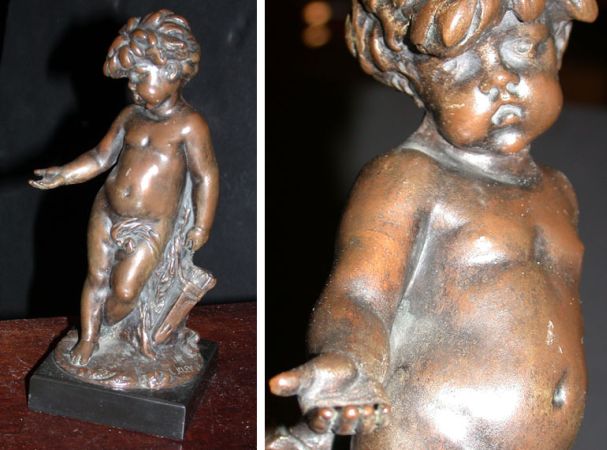 Lot image - French Bronze Figure of a Putto