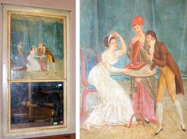 Lot image - Louis XVI Style Gilt and Painted Trumeau